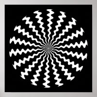 Zig Zag Spiral Poster