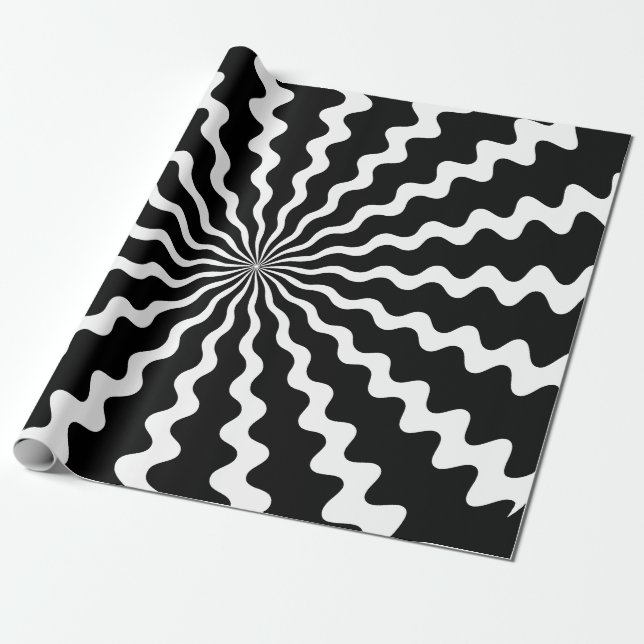 Zig Zag Spiral Wrapping Paper (Unrolled)