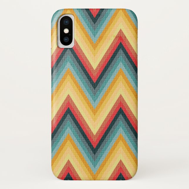 Zig Zag Striped Background 2 Case-Mate iPhone Case (Back)