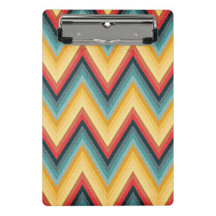 Zig Zag Striped Background 2 Mini Clipboard
