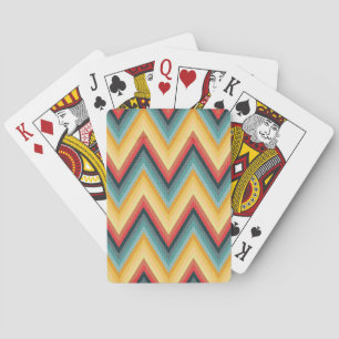 Zig Zag Striped Background 2 Playing Cards