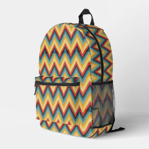 Zig Zag Striped Background 2 Printed Backpack