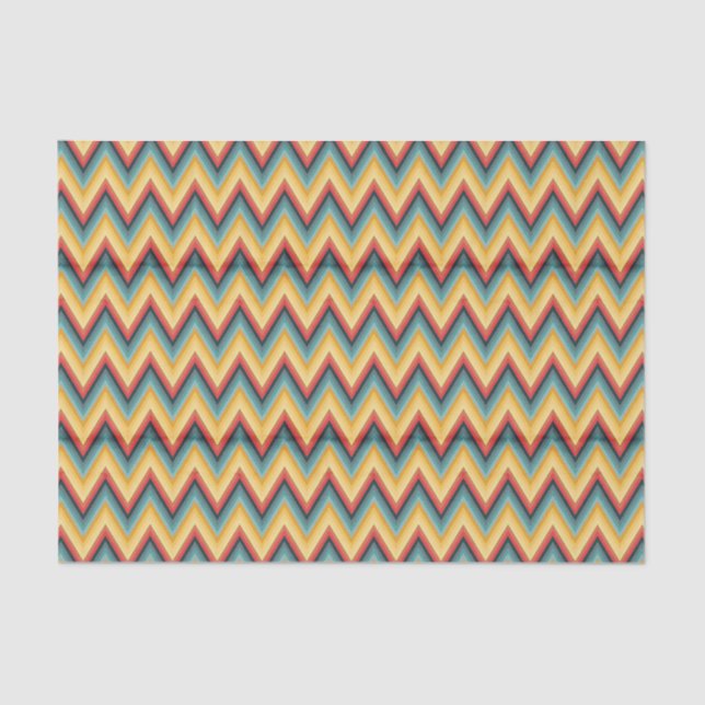 Zig Zag Striped Background 2 Tissue Paper (Front)