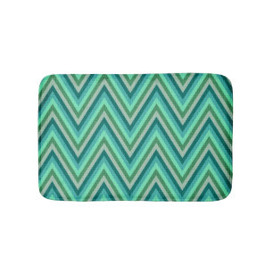 Zig Zag Striped Background Bath Mat