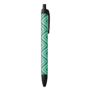 Zig Zag Striped Background Black Ink Pen