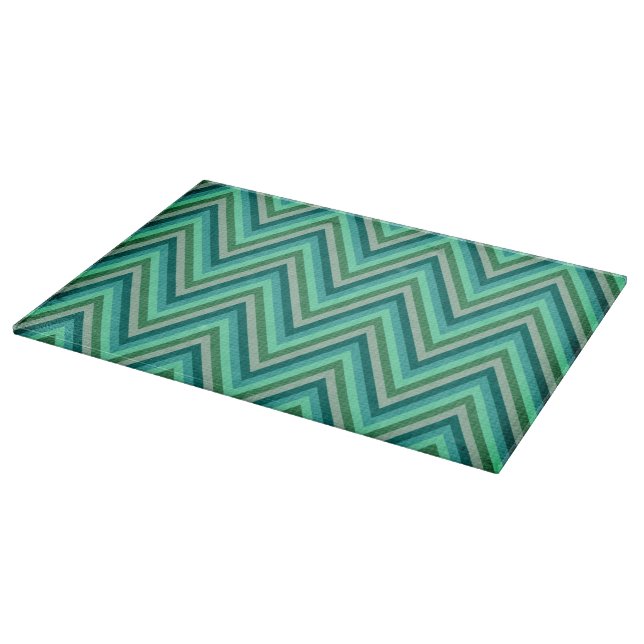 Zig Zag Striped Background Cutting Board (Corner)