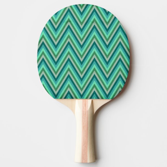 Zig Zag Striped Background Ping Pong Paddle (Front)