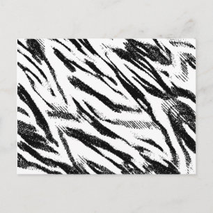 Zig-Zag Zebra Print Postcard
