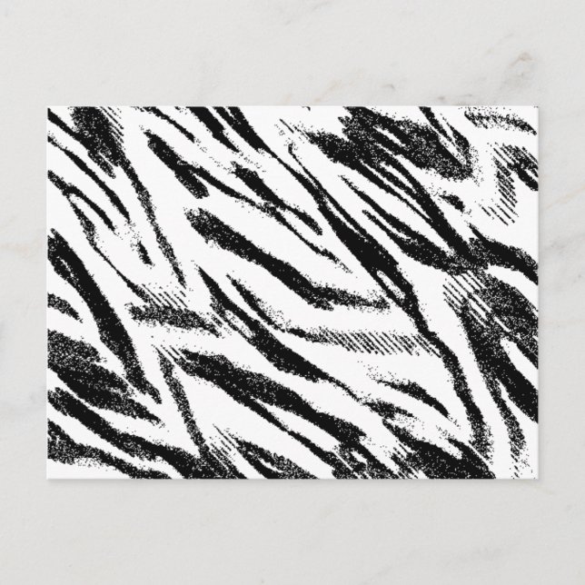 Zig-Zag Zebra Print Postcard (Front)