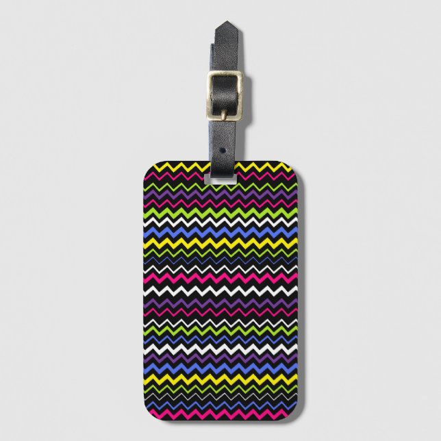 Zig-Zags Luggage Tag (Front Vertical)