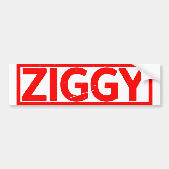 Ziggy Stamp Bumper Sticker (Front)