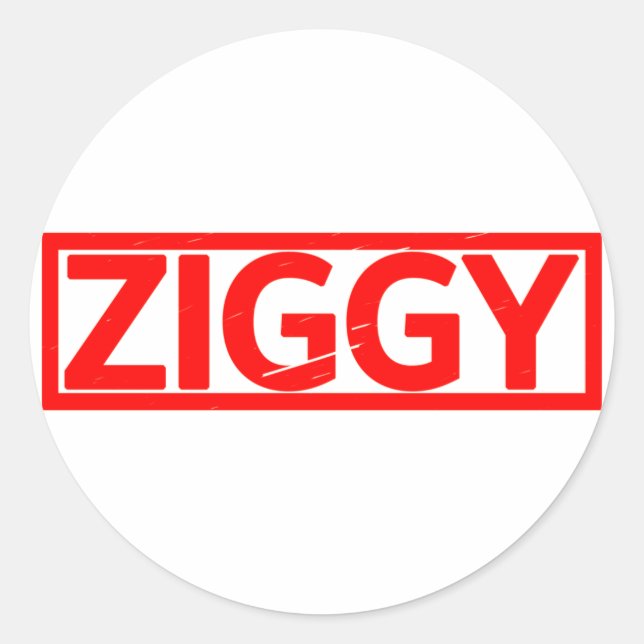 Ziggy Stamp Classic Round Sticker (Front)