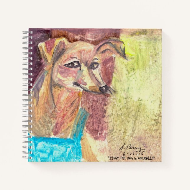 "Ziggy The Dog in Overalls" Notebook (Front)