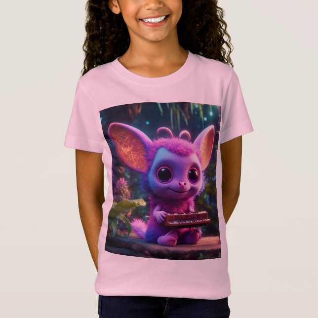 Ziggy the Synth-Swinging Space Bat T-Shirt (Front)