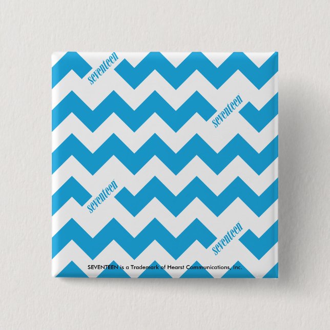 ZigZag Aqua 15 Cm Square Badge (Front)