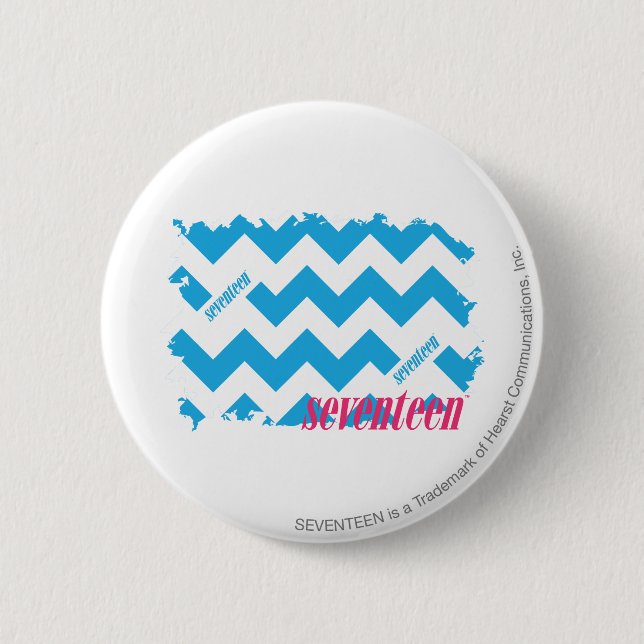 ZigZag Aqua 3 6 Cm Round Badge (Front)