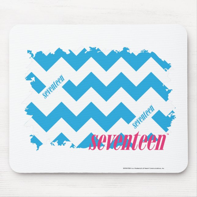 ZigZag Aqua 3 Mouse Mat (Front)