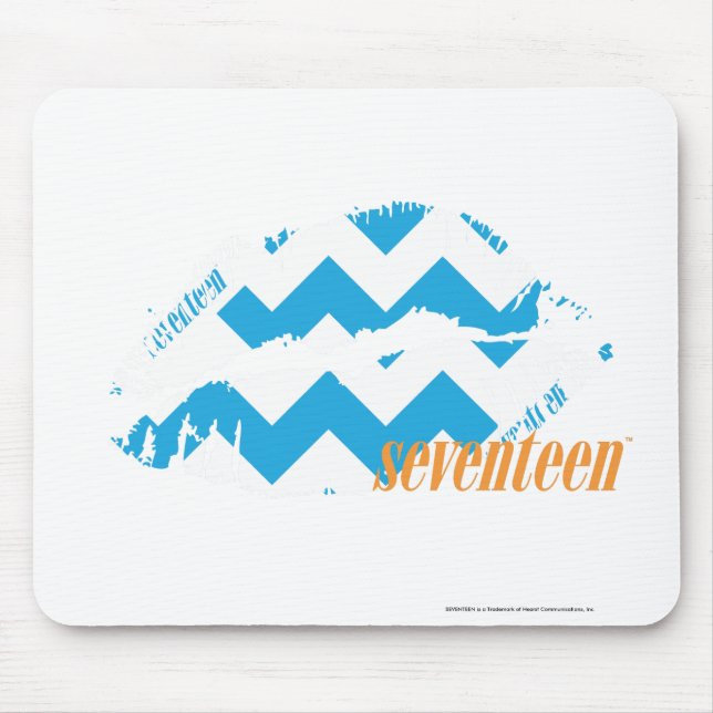 ZigZag Aqua Mouse Mat (Front)
