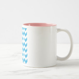 ZigZag Aqua Two-Tone Coffee Mug