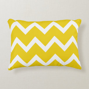 Zigzag Chevron Accent Pillow - Lemon Yellow