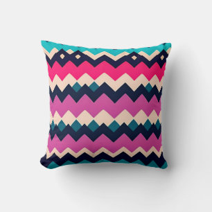 Zigzag Chevron Colourful Pattern Design Cushion