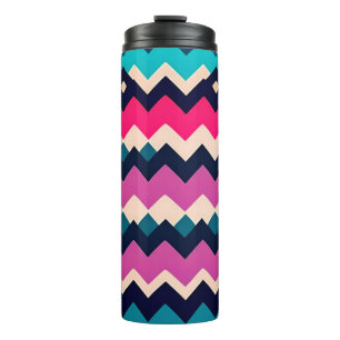 Zigzag Chevron Colourful Pattern Design Thermal Tumbler