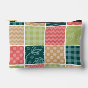 Zigzag, Chevron, Gingham, Polka Dots, Patchwork Accessory Pouch