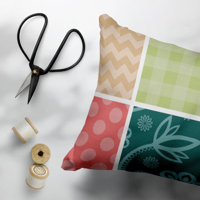 Zigzag, Chevron, Gingham, Polka Dots, Patchwork Pillowcase (Creator Uploaded)