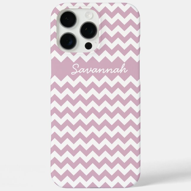 Zigzag Chevron Name or Quote Any Colour Case-Mate iPhone Case (Back)