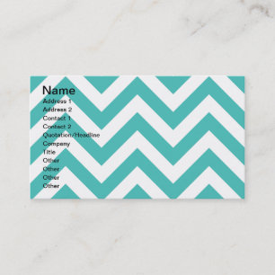Zigzag Chevron Pattern in light blue Business Card