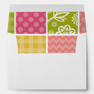 Zigzag, Chevron, Polka Dots, Gingham, Patchwork Envelope