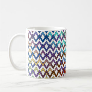 ZIGZAG diamonds - coloured + your backgr. & ideas Coffee Mug