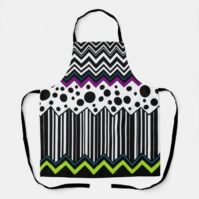 ZigZag Dotted Stripe Apron (Front)