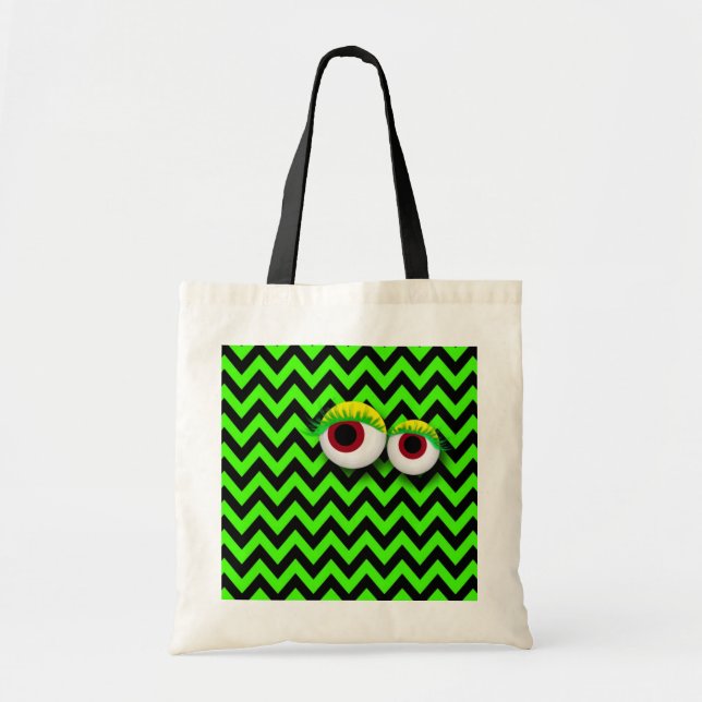 ZIGZAG eYe MONSTER : GReeN Tote Bag (Front)