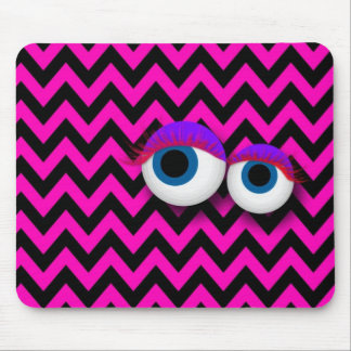 ZigZag eye Monster pad : pink Mouse Mat