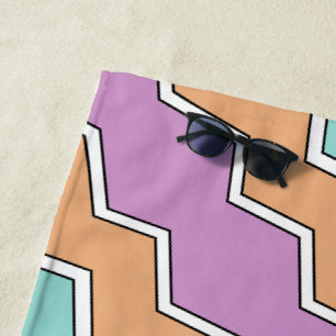 ZigZag Geometric Pattern Beach Towel