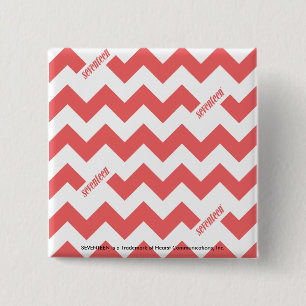 ZigZag LtPink 15 Cm Square Badge