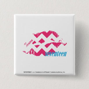 ZigZag Magenta 15 Cm Square Badge