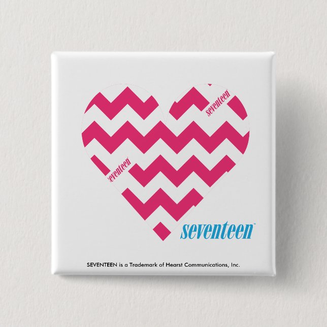 ZigZag Magenta 3 15 Cm Square Badge (Front)