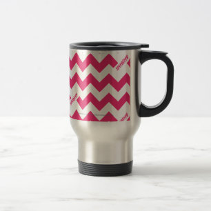 ZigZag Magenta Travel Mug