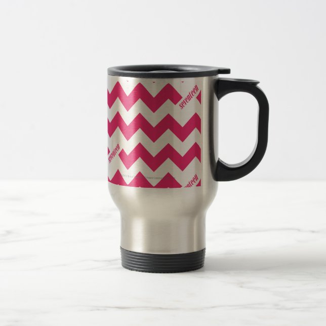 ZigZag Magenta Travel Mug (Right)