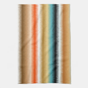 Zigzag Multicolor Pattern  Tea Towel
