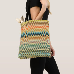 Zigzag Multicolor Pattern Tote Bag