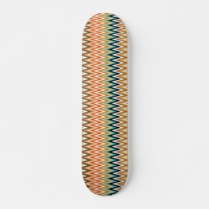 Zigzag Multicolored Pattern Skateboard