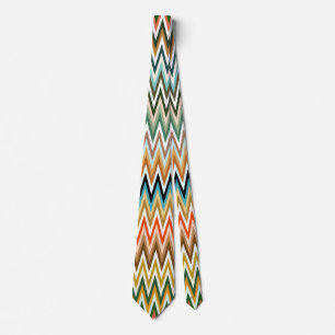 Zigzag Multicolored Pattern Tie