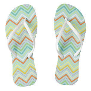 Zigzag MultiColors Blue Flip Flops