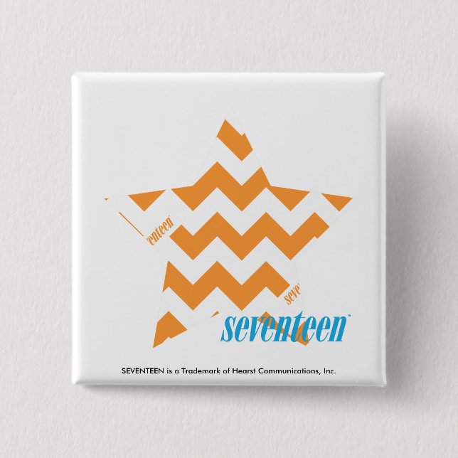 ZigZag Orange 3 15 Cm Square Badge (Front)