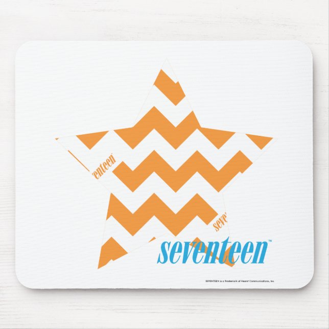 ZigZag Orange 3 Mouse Mat (Front)