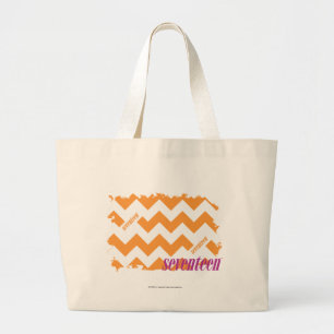 ZigZag Orange 4 Large Tote Bag