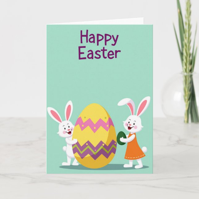 Zigzag Oval Celebration Card (Front)